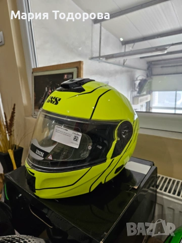 Каска iXS Flip Up, размер М, цена: 195€ модуларна, снимка 4 - Аксесоари и консумативи - 53538354