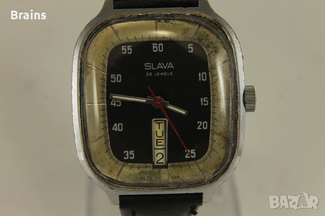 Колекционерски Руски Часовник СЛАВА Хладилник 26 Камъка, снимка 4 - Антикварни и старинни предмети - 53086573