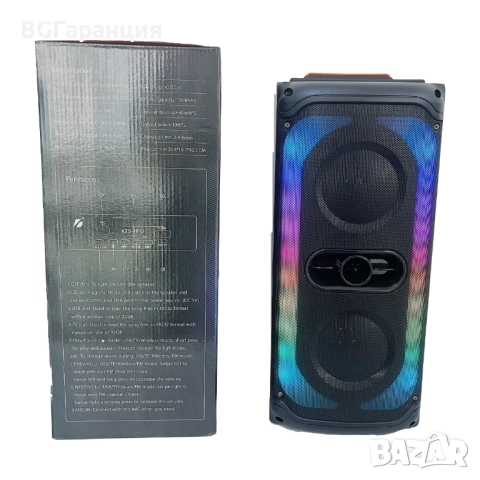 Безжичен високоговорител KTS-1812 с RGB осветление, снимка 3 - Друга електроника - 52263348