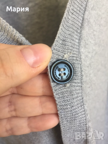 ХЛ / ХХЛ Burberry Brit Мъжка Оригинална Жилетка 100% Памук Бърбъри Брит Сива , снимка 12 - Пуловери - 51966556