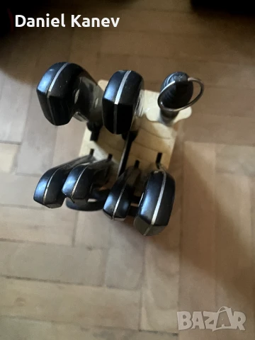 Комплект ножове с поставка, снимка 2 - Аксесоари за кухня - 50884499