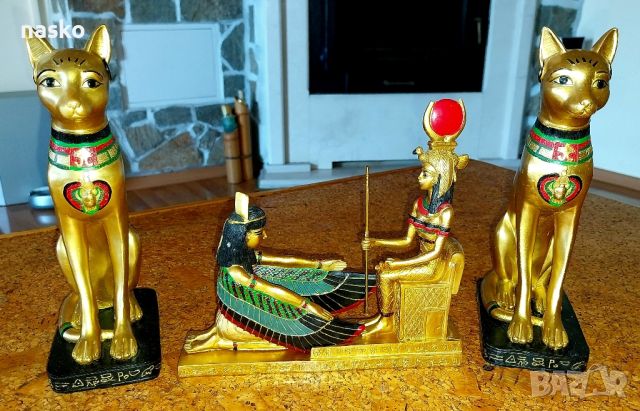 Египетски статуетки, снимка 1 - Антикварни и старинни предмети - 46347214