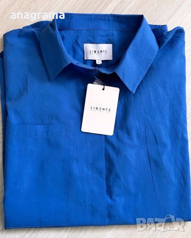 Нова риза в наситен син цвят Liberty Essentiel , снимка 5 - Ризи - 45446218