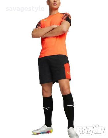 Мъжки къси панталони PUMA IndividualFINAL Football Training Shorts Black/Orange, снимка 5 - Къси панталони - 45982182