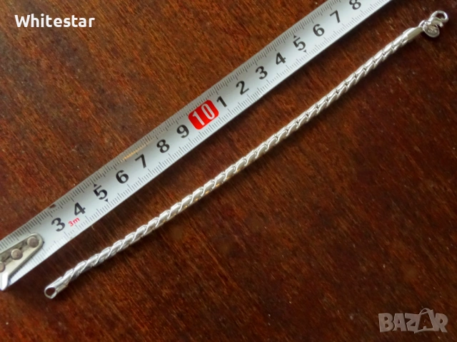 Псребрена мъжка гривна, снимка 3 - Гривни - 53632108