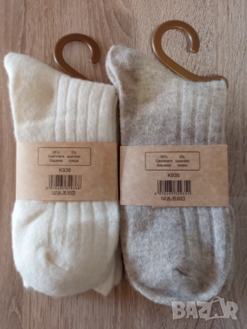 Дамски Топли и Меки Зимни Вълнени Чорапи от Кашмирена Вълна, снимка 2 - Дамски чорапи - 52268853