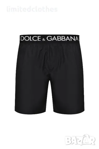 Dolce & Gabbana DG Black Branded Logo Waistband Oversized Мъжки Бански / Плажни Шорти size M (L), снимка 3 - Бански - 46889596