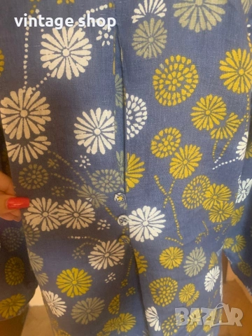 Ленена рокля( туника) с флорален десен, снимка 7 - Рокли - 53899108