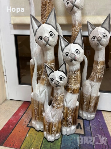 Котки от дърво , снимка 3 - Декорация за дома - 32821072