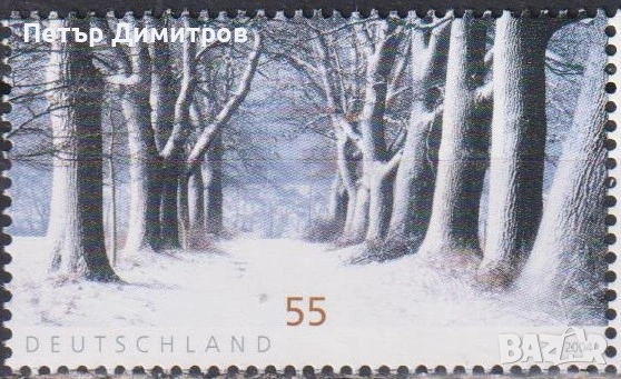 Чиста марка Зимен пейзаж Дървета 2004 от Германия
