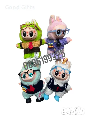Лабубу плюшена играчка Labubu с очила и аксесоари, 17см , снимка 2 - Плюшени играчки - 50092338
