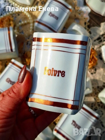 Комплект антикварни порцеланови буркани , снимка 10 - Сервизи - 53834625