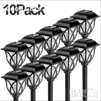 10 броя Соларни лампи за градина 45см , снимка 2 - Соларни лампи - 46347078
