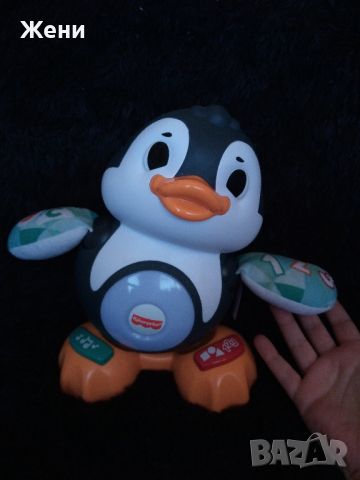 Интерактивна бебешка играчка пингвин Fisher Price Valentine The Penguin , снимка 2 - Музикални играчки - 45489795