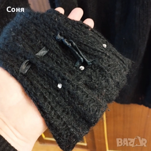 Дамска вълнена жилетка в черно, снимка 7 - Жилетки - 53067862