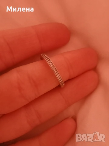 Сребърен пръстен Пандора , снимка 6 - Пръстени - 53621297