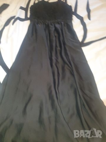 Дълга рокля с релефни цветя, снимка 7 - Рокли - 46412859