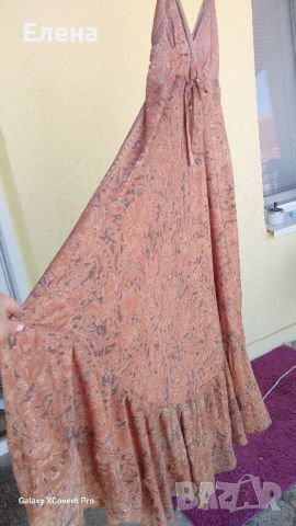лятна копринена рокля. размер s, снимка 2 - Рокли - 46278273