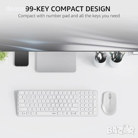 Безжични клавиатура и мишка RAPOO 9360M, снимка 4 - Клавиатури и мишки - 51919629