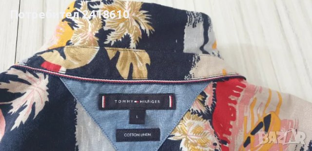 Tommy Hilfiger  Cotton/ Len Mens Size L ОРИГИНАЛ! Мъжка Ленена Риза!, снимка 15 - Ризи - 46928371