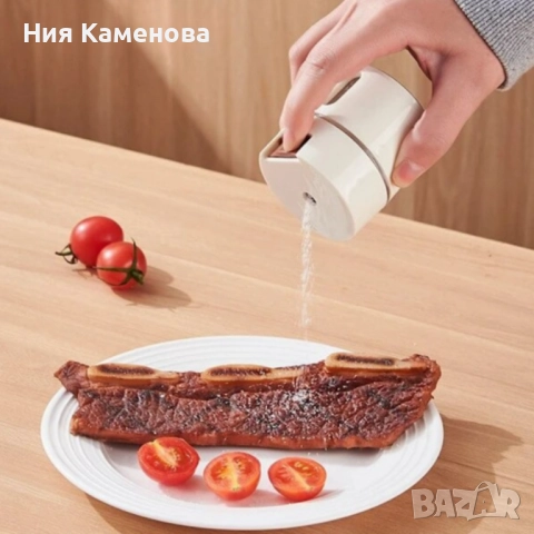 Магнитни стъклени буркани за подправки 6 броя – Стилен комплект за подредена кухня, снимка 4 - Други - 52775442