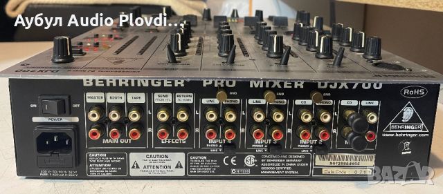 Behringer DjX 700 PRO MIXER, снимка 7 - Ресийвъри, усилватели, смесителни пултове - 46022227