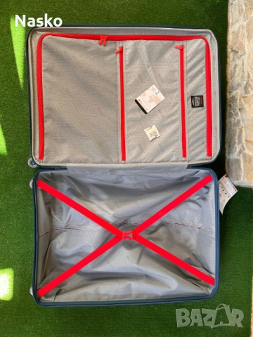 Куфар Estil Edge Син- 76см., снимка 6 - Куфари - 54178014