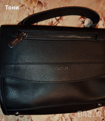 QUAZI Оригинал Нова Кожена Дамска Чанта , снимка 11 - Чанти - 52418724