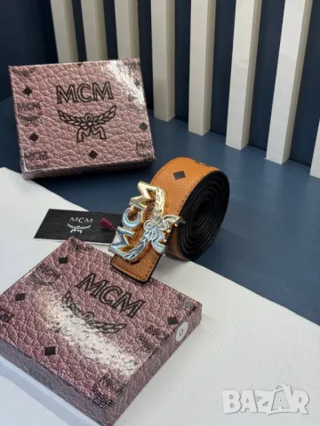 колани от естествена кожа в кутия 4см MCM, снимка 4 - Колани - 50422157