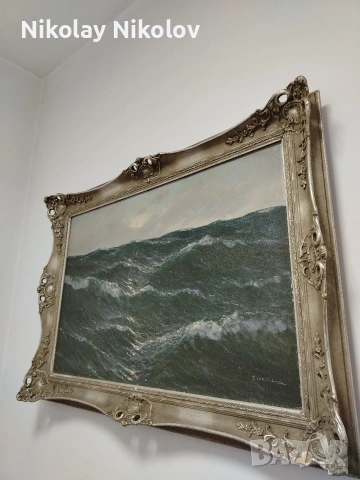 Картина "Неспокойно море" 108х76, снимка 15 - Картини - 53331316