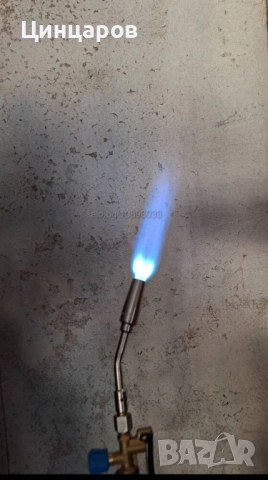 Горелка с палец, бутилка газ пропан-бутан 1кг., маркуч дължина 1.5м.Произход Германия, снимка 2 - Други машини и части - 53443803