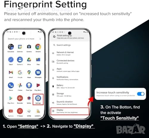 Нови 3 броя Стъклен протектор за телефон Google Pixel 9/10 Pro + Рамка за монтаж Защита, снимка 4 - Фолия, протектори - 51678703