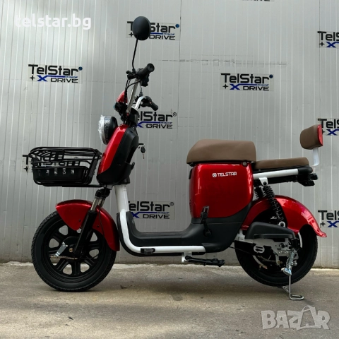 Eлектрически скутер TELSTAR EMAL 1200W с двойна седалка и възможност за педали Нов модел 2025, снимка 6 - Мотоциклети и мототехника - 52426374