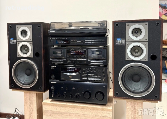 🔊Ретро аудио система сет PIONEER - усилвател, CD плеър, двукасетъчен дек, тунер, грамофон и колони, снимка 3 - Аудиосистеми - 53087188
