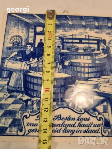 немска декоративна порцеланова плочка за стена 25/4, снимка 4 - Декорация за дома - 50248384