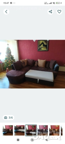 Ъглов диван с функция за сън , снимка 4 - Дивани и мека мебел - 52805620