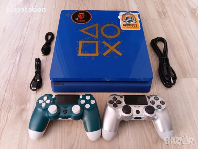 PlayStation 4 Slim 500GB – Лимитирана серия + 2 контролера, снимка 2 - PlayStation конзоли - 54112995
