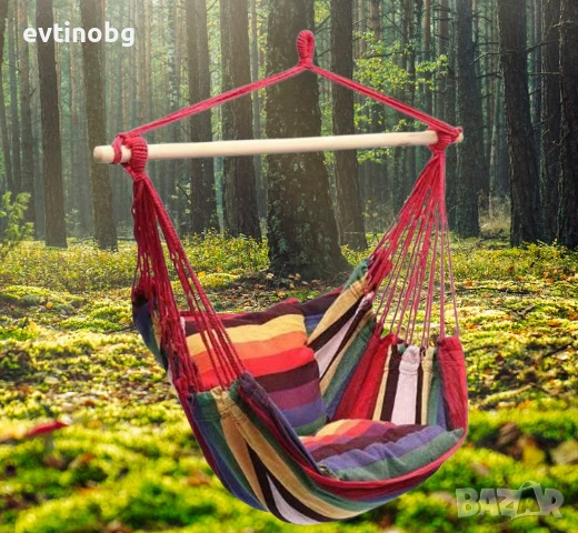 Голям хамак за градина и тераса – до 150 кг, супер комфортен, снимка 3 - Градински мебели, декорация  - 53906080