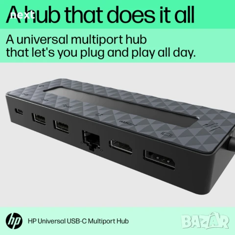 Докинг станция HP Universal USB-C multiport hub 4K + Гаранция, снимка 4 - Части за лаптопи - 50627572