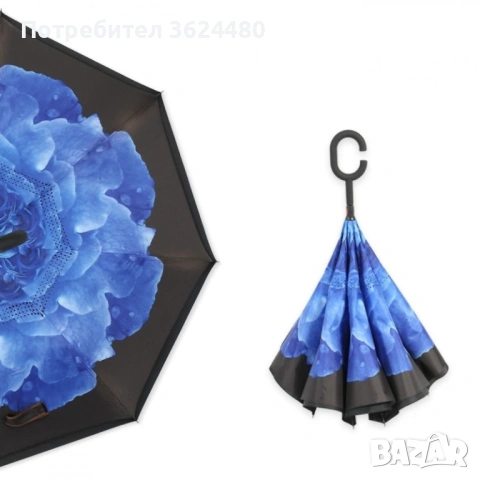 Чадър с обратно затваряне и отваряне 2189, снимка 12 - Други - 53452554