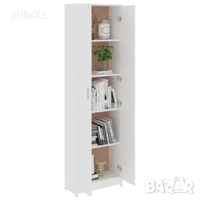 vidaXL Гардероб за антре, бял, 55x25x189 см, инженерно дърво(SKU:802849), снимка 4 - Гардероби - 48438716