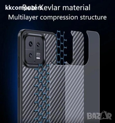 Калъф Wlons Kevlar MagSafe + стойка / Черен / за iPhone 16 6.1 Баркод : 3133034, снимка 3 - Калъфи, кейсове - 52433691