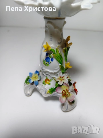 Свещник  от дрезденски порцелан, снимка 6 - Декорация за дома - 53753109