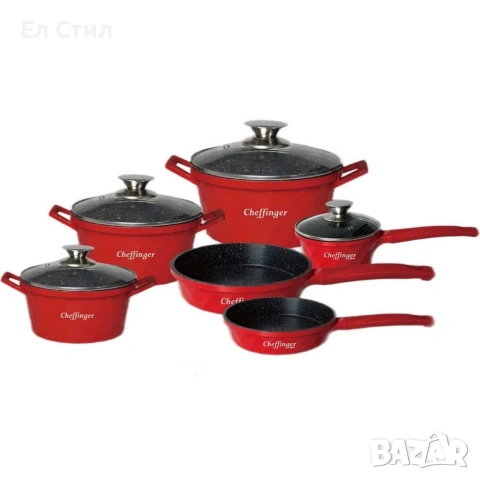 Премиум комплект съдове за готвене 12 части с мраморно покритие  + 2 ръкавици, снимка 10 - Съдове за готвене - 53573950