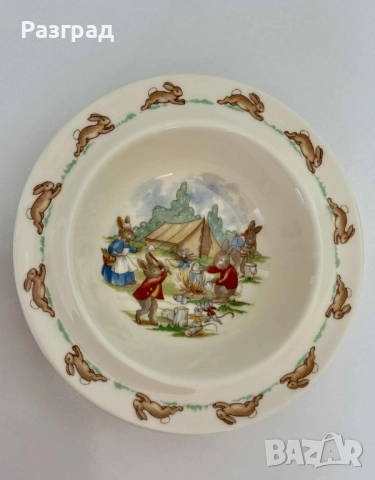 Детска чиния Royal Doulton Bunnykins, снимка 6 - Чинии - 52348666