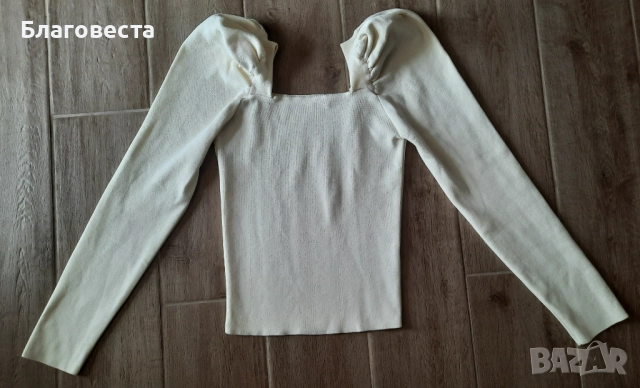 Блуза плетиво с квадратно деколте 