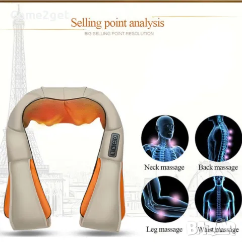 Шиацу масажор за врат и гръб, снимка 7 - Масажори - 48819553