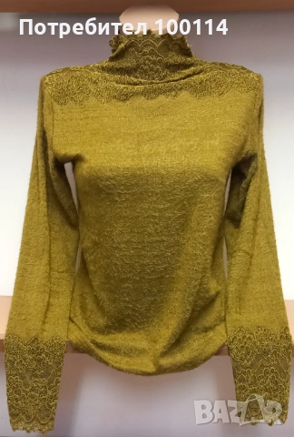 Дамска блуза в зелено мекичка