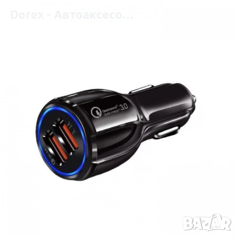 USB зарядно за кола Quick Charge 3.0 с 2 порта 30W