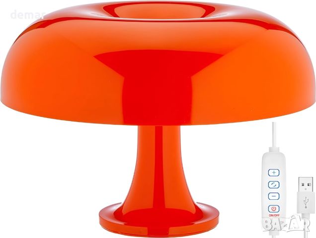 KUXEEY Настолна лампа-гъба с USB LED светлина, 3 цветови температури и димиране, снимка 1 - Настолни лампи - 46378533